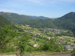 Uitzicht op Ispagnac Uitzicht op Ispagnac